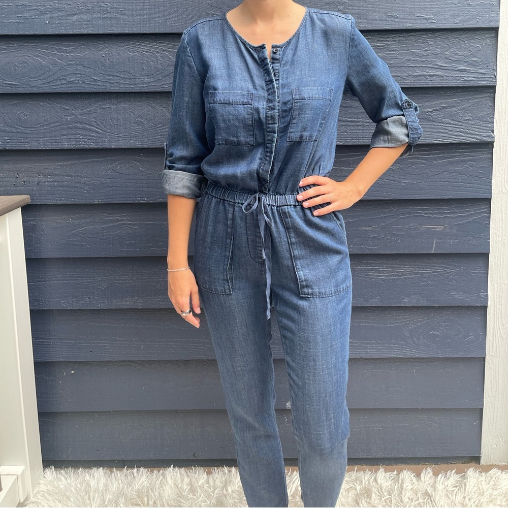 LOFT Denim Jumpsuit